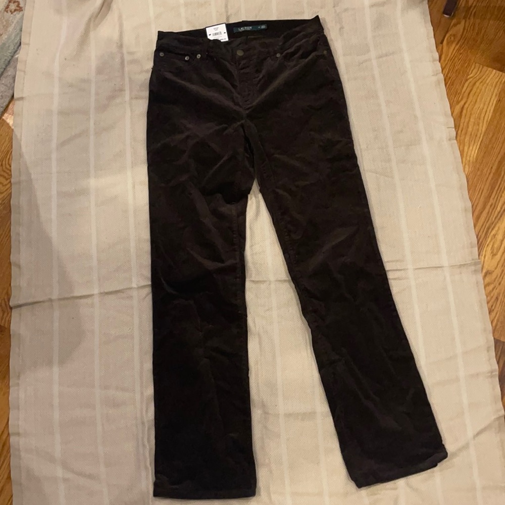NWT Lauren Ralph Lauren brown corduroy pants. 10